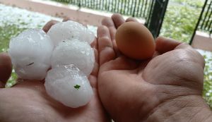 Granizo causa estragos em diversas cidades da região neste domingo (fotos)