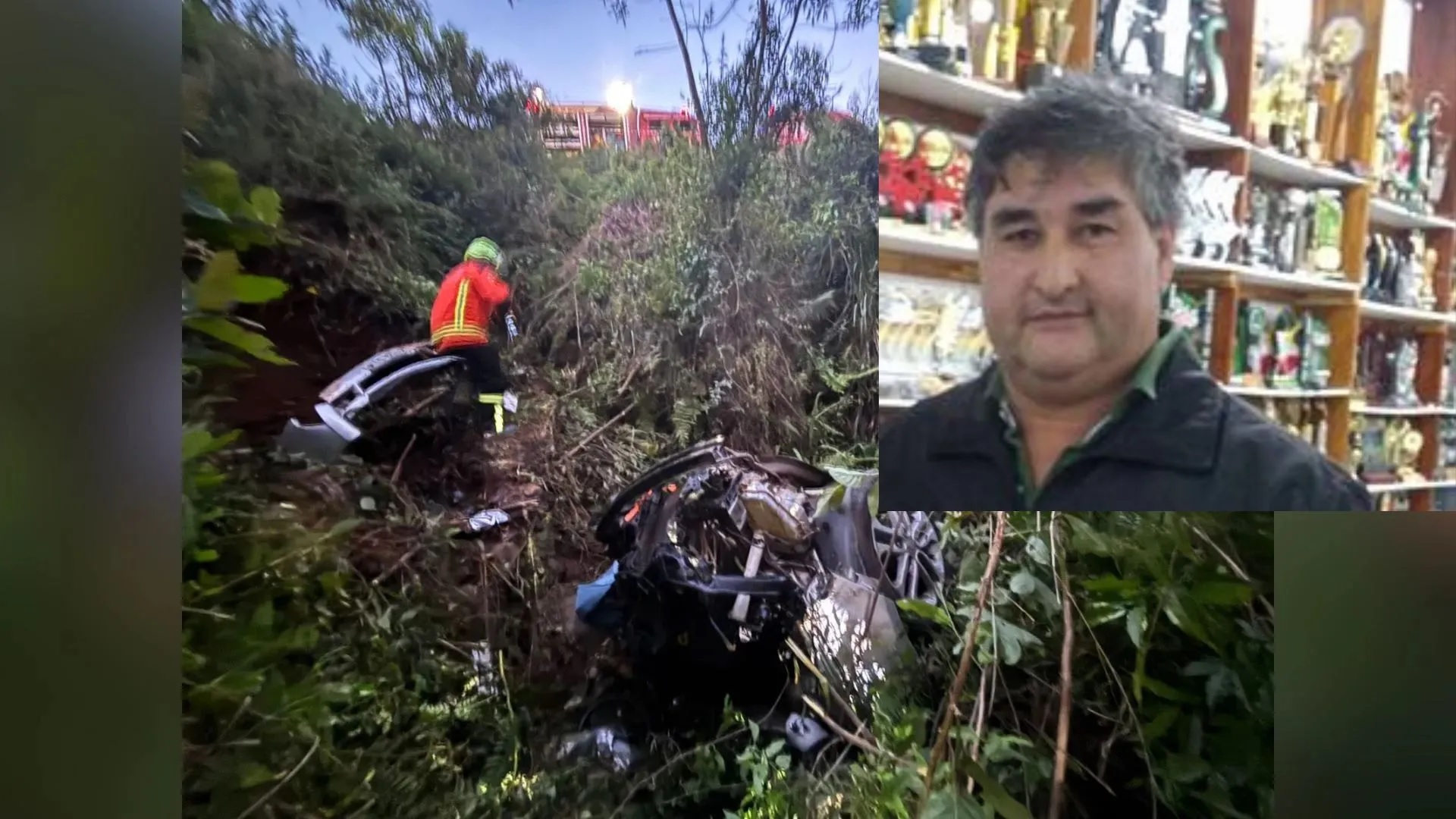 Homem morre após carro despencar em ribanceira na SC-350, em Caçador