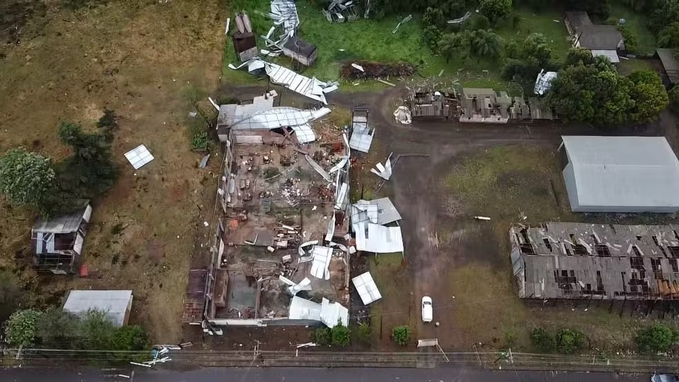 Defesa Civil confirma três tornados no Oeste de Santa Catarina nesta sexta-feira
