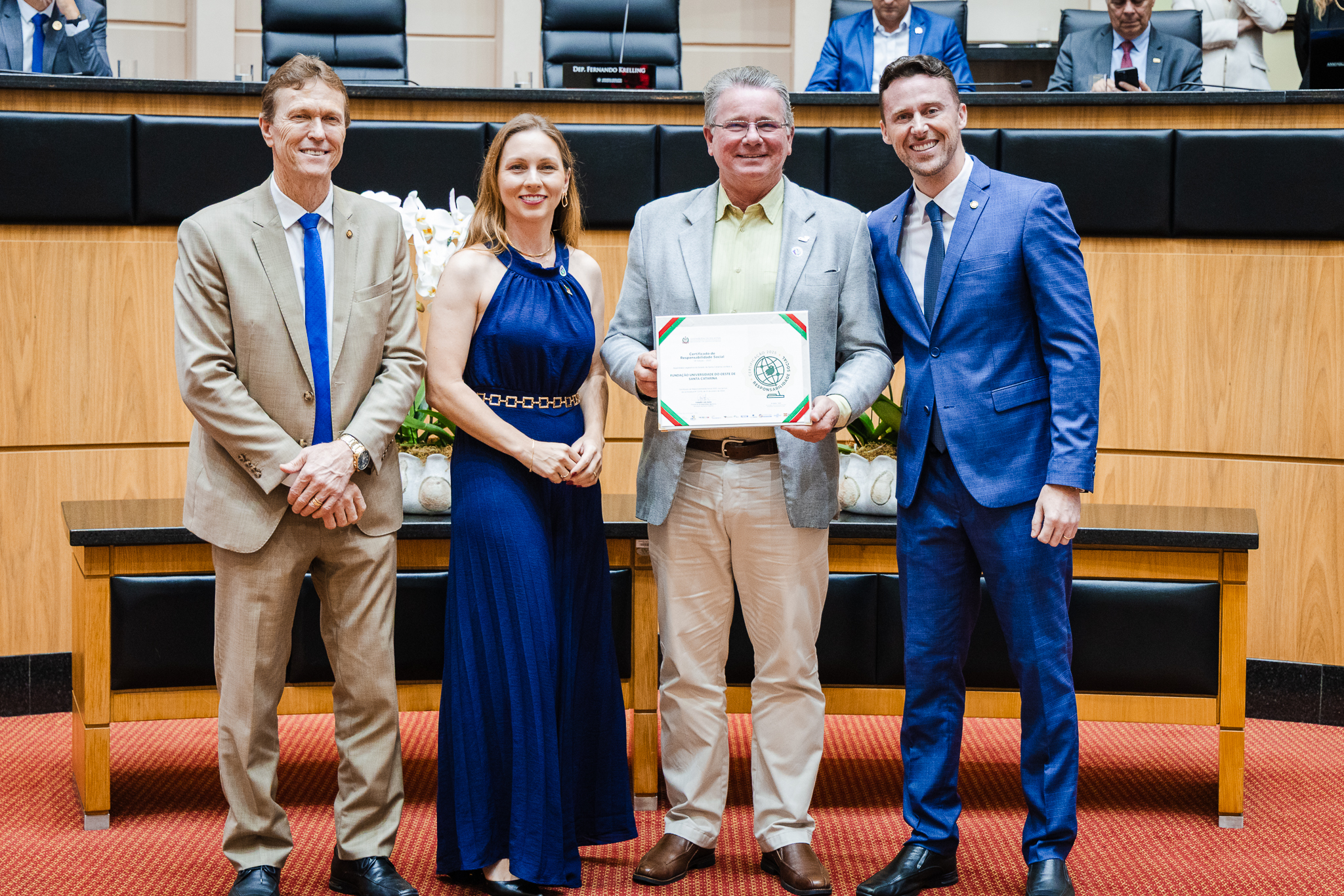 Funoesc é reconhecida pela Alesc com o Certificado de Responsabilidade Social 2025