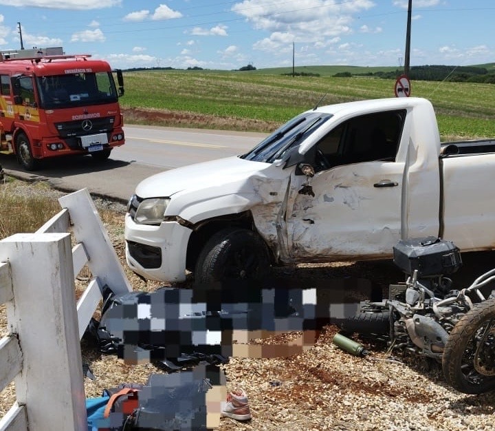 Motociclista morre em colisão com caminhonete na BR-470 em Campos Novos