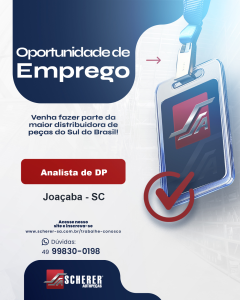Analista de Departamento Pessoal – Joaçaba – SC