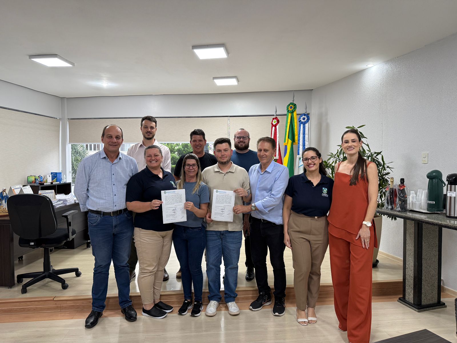 Assinada ordem de serviço para ampliação do refeitório da Escola Nuperajo em Joaçaba