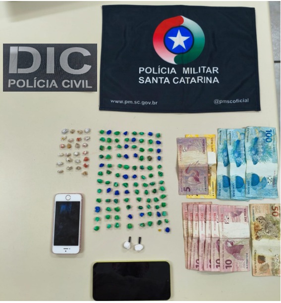 Operação em Videira apreende drogas e prende suspeito de integrar organização criminosa