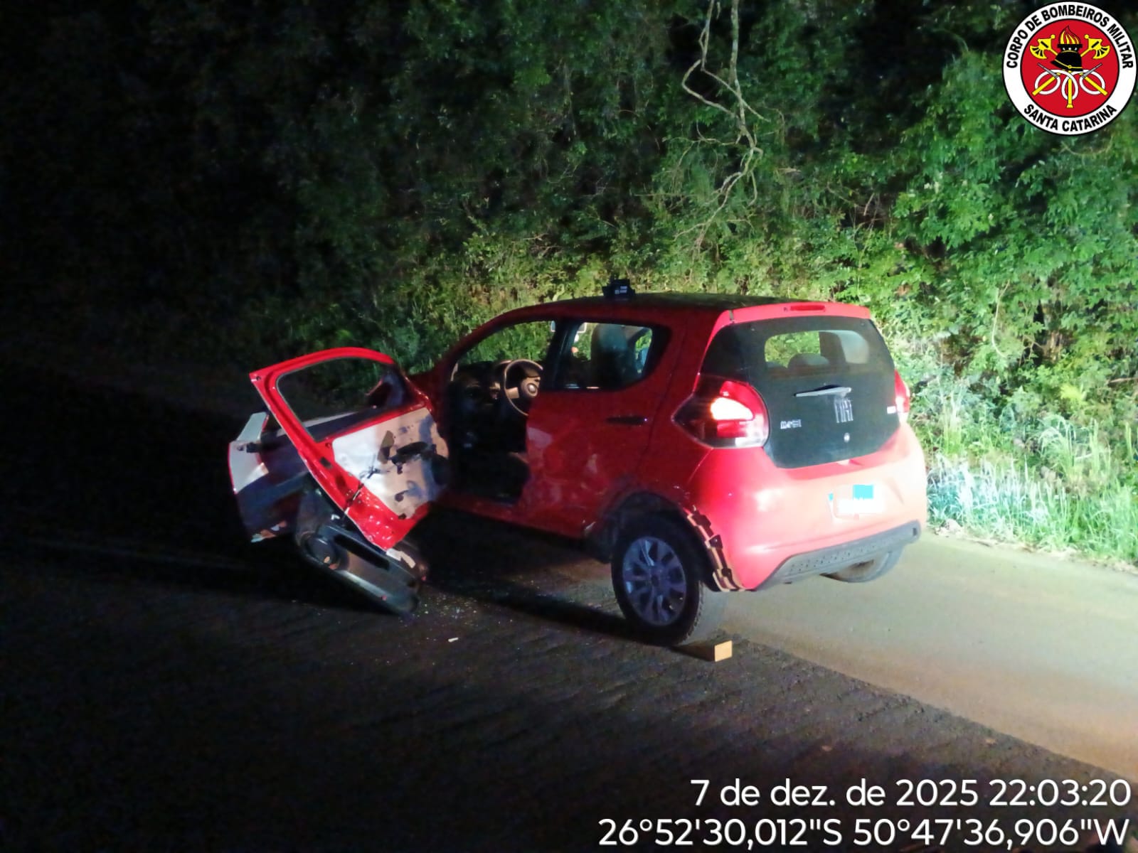 Dois acidentes são registrados no mesmo dia na SC-350