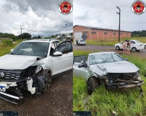 Colisão frontal deixa uma mulher ferida em Campos Novos