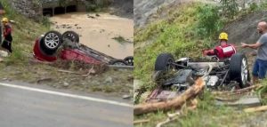 TRAGÉDIA: Bebê e casal morrem após carro ser arrastado pela água em SC