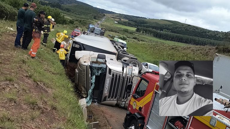Identificado motorista que perdeu a vida em tombamento de carreta