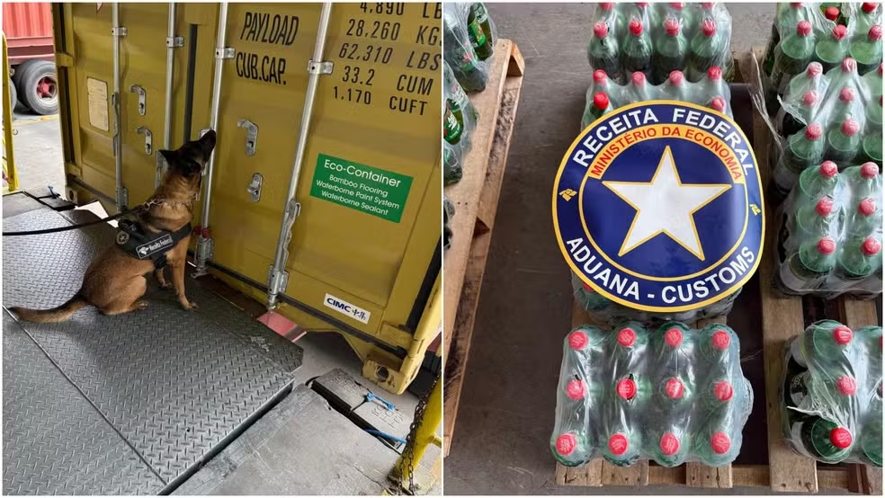 Receita Federal localiza cocaína diluída em garrafas de refrigerante em SC