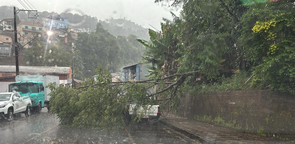 Vídeo! Motorista fica preso às ferragens após acidente entre carro e caminhão em Luzerna