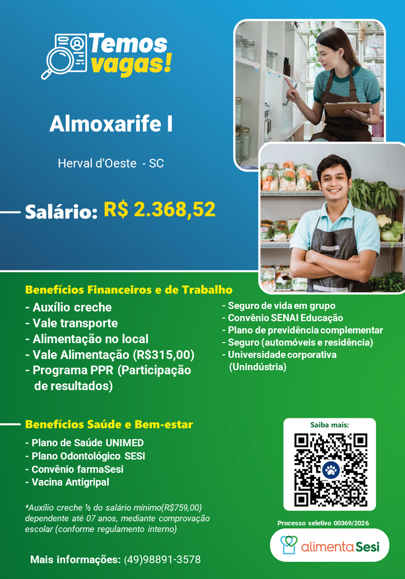 ALMOXARIFE I – HERVAL D’OESTE
