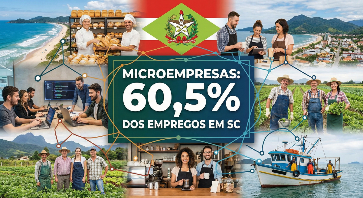 Microempresas são responsáveis por 60,5% dos empregos gerados em SC