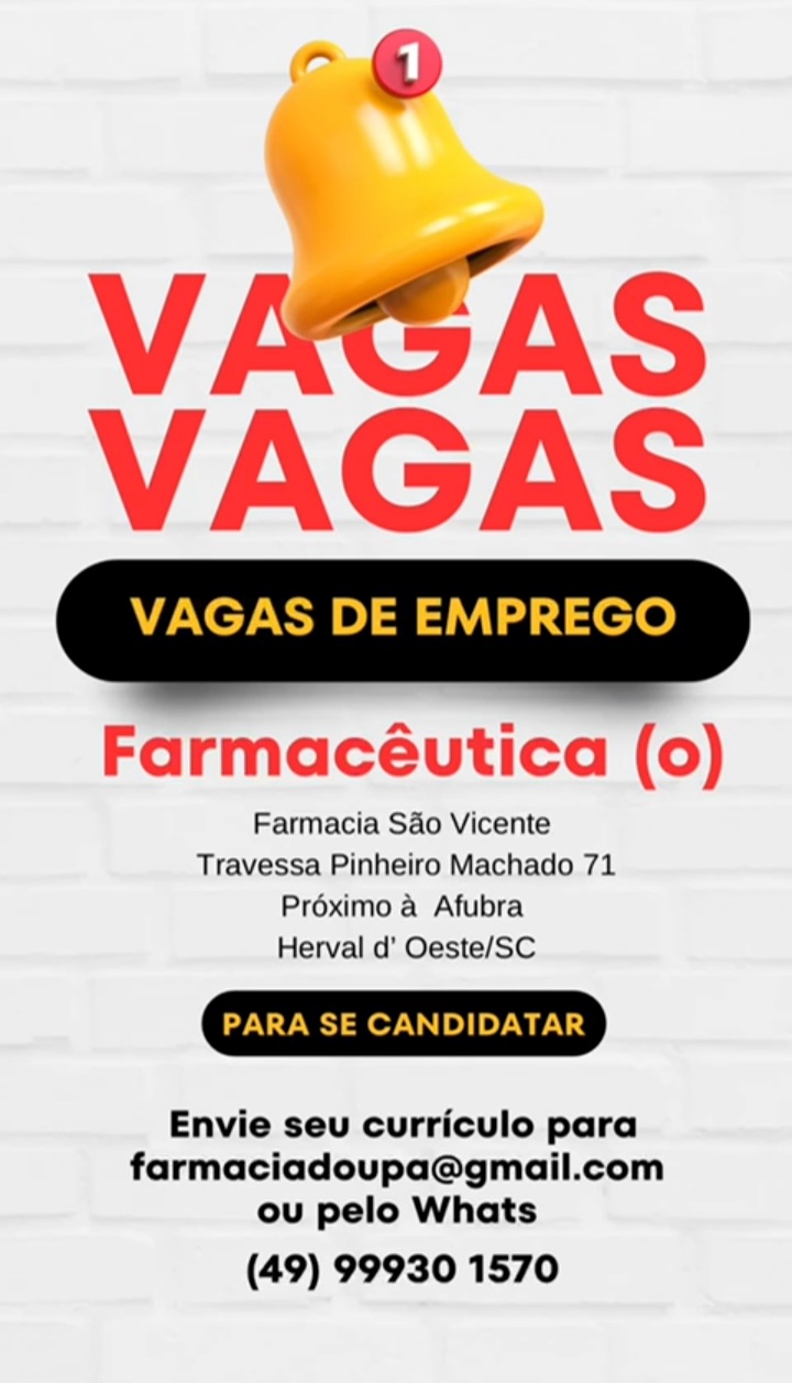 Vaga Farmacêutico(a)