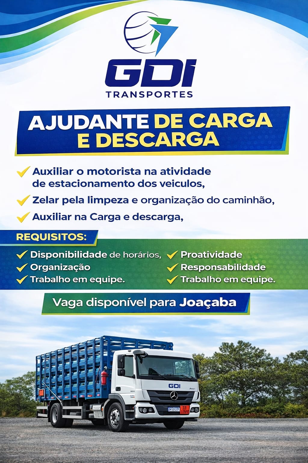 AJUDANTE DE CARGA E DESCARGA