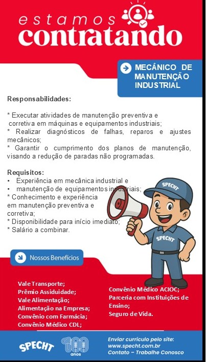 Profissional em mecânico de manutenção industrial