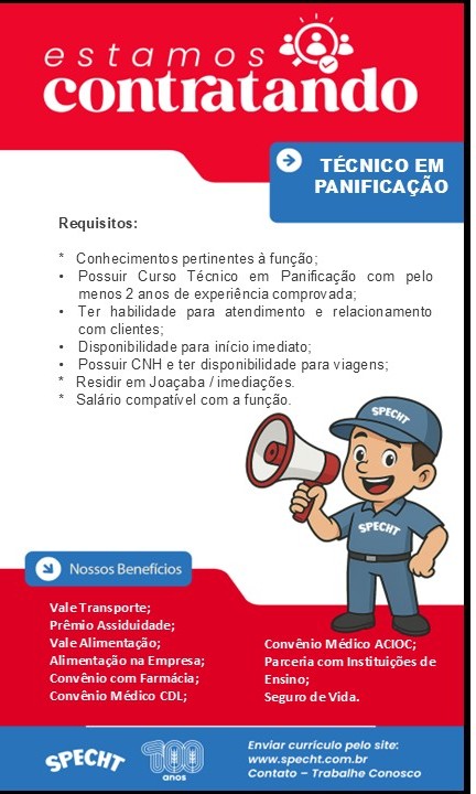 Técnico em Panificação