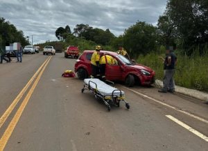 Jovem fica ferido após saída de pista na SC-120, em Curitibanos
