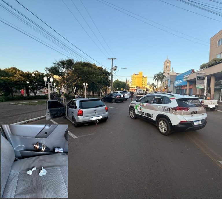 Dupla é presa por tráfico de drogas durante abordagem policial no Centro de Campos Novos