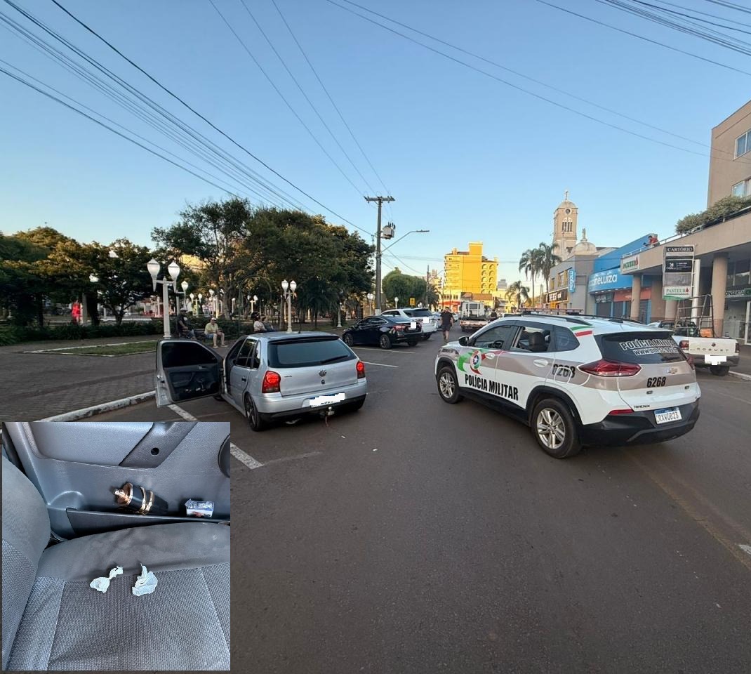 Dupla é presa por tráfico de drogas durante abordagem policial no Centro de Campos Novos