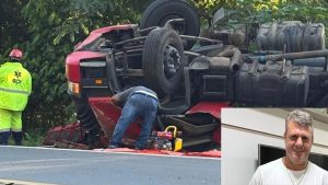 Caminhoneiro de Caçador morre após tombamento no Paraná