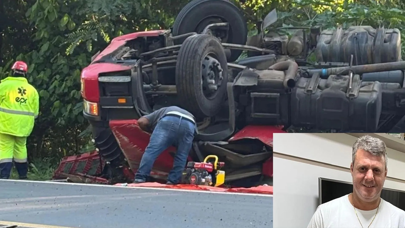 Caminhoneiro de Caçador morre após tombamento no Paraná