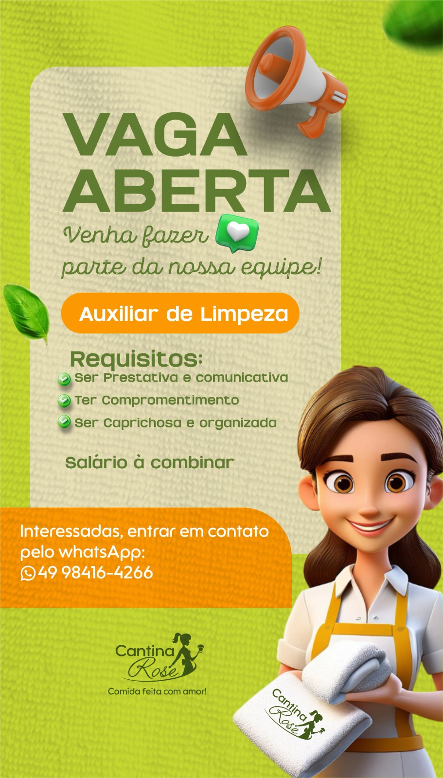 Auxiliar de limpeza