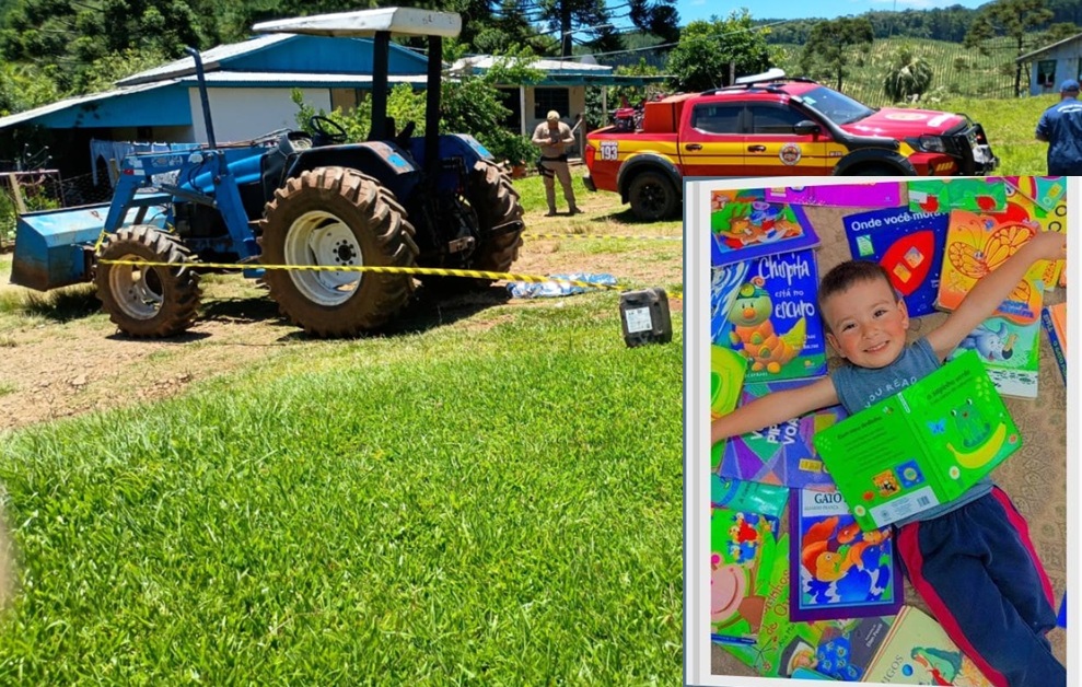 Menino que morreu ao cair de trator em Monte Carlo é identificado e sepultado