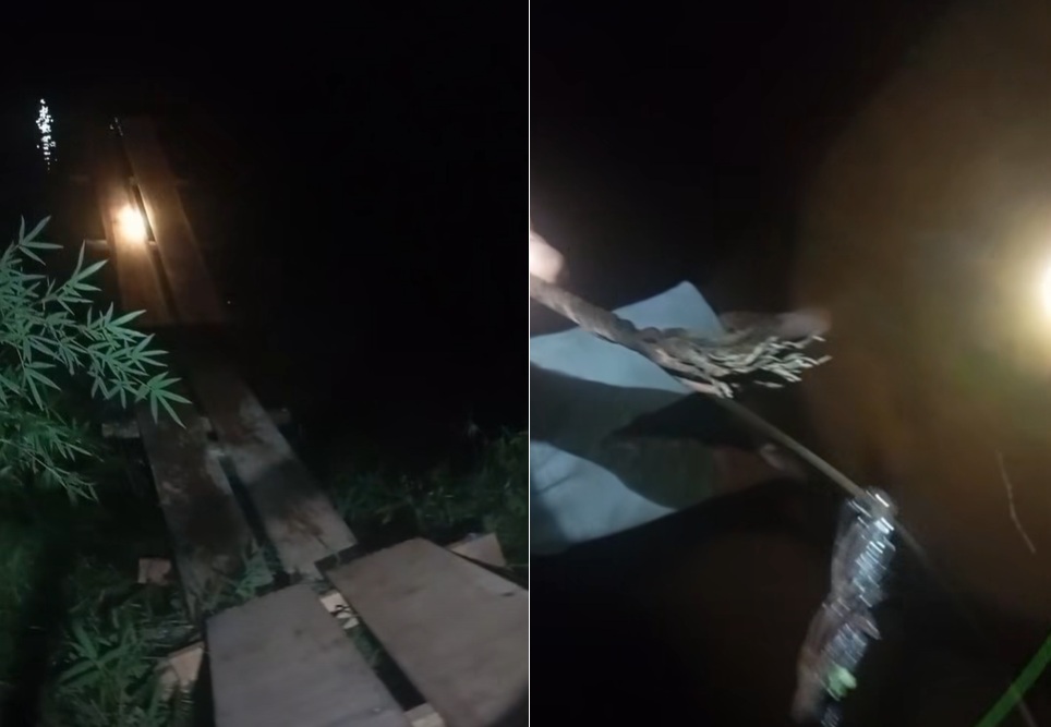 Pinguela improvisada se rompe e deixa quatro feridos