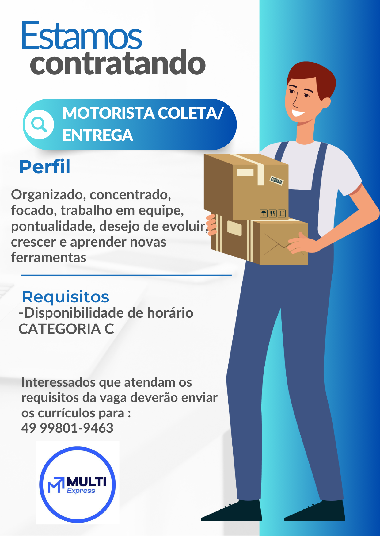 MOTORISTA COLETA ENTREGA