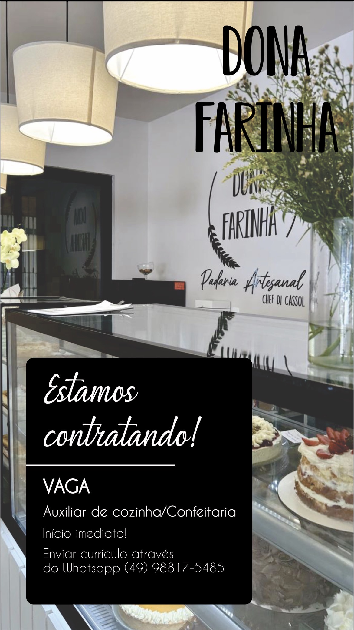 Auxiliar de cozinha/Confeitaria