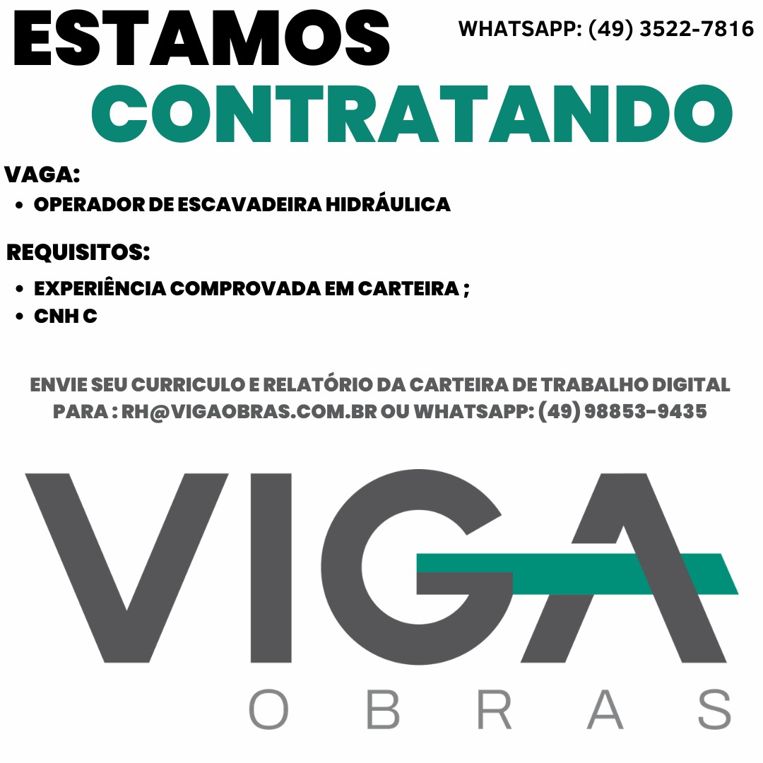 OPERADOR DE ESCAVADEIRA