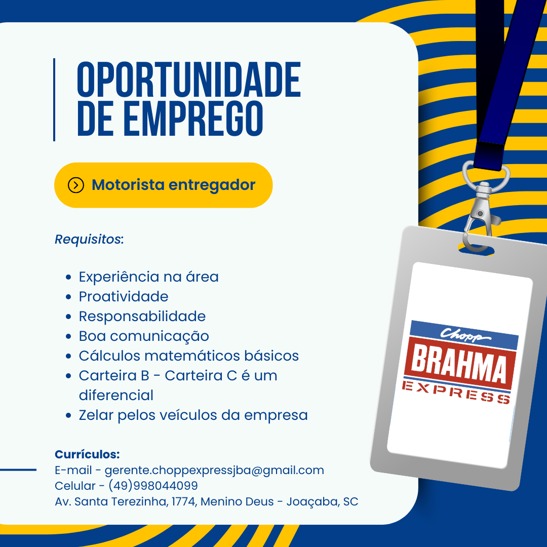 MOTORISTA ENTREGADOR