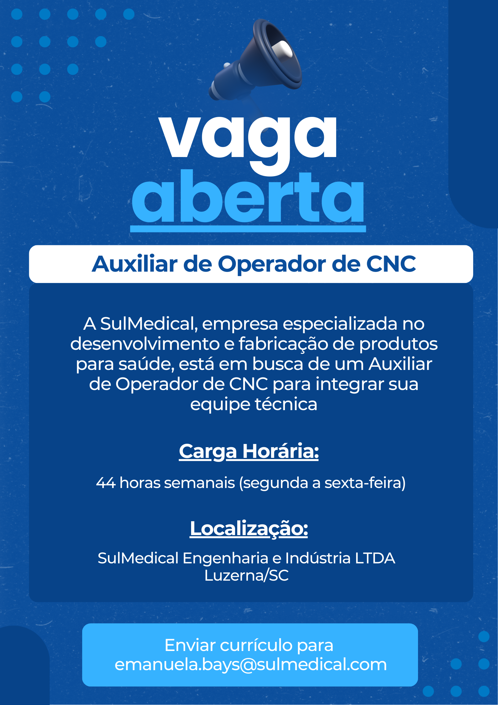 Auxiliar de Operador de CNC