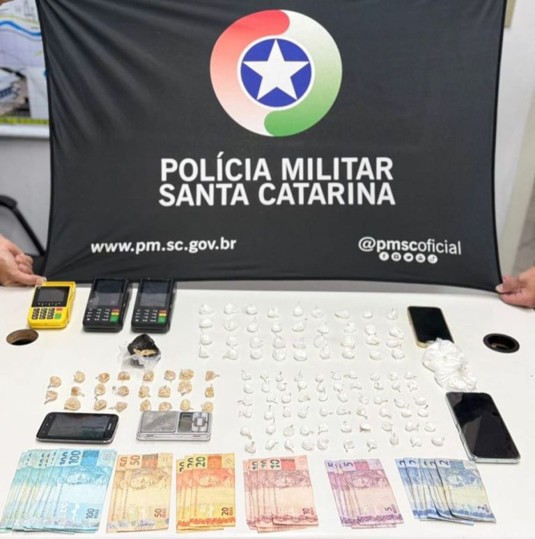 PM prende dois suspeitos por tráfico de drogas em Herval d’Oeste