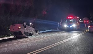 Madrugada de sábado: Capotamento deixa uma pessoa ferida na BR-158
