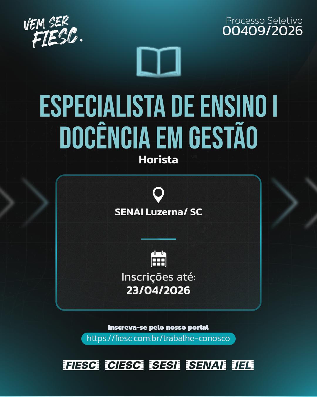 Especialista de Ensino I – Docência em Gestão