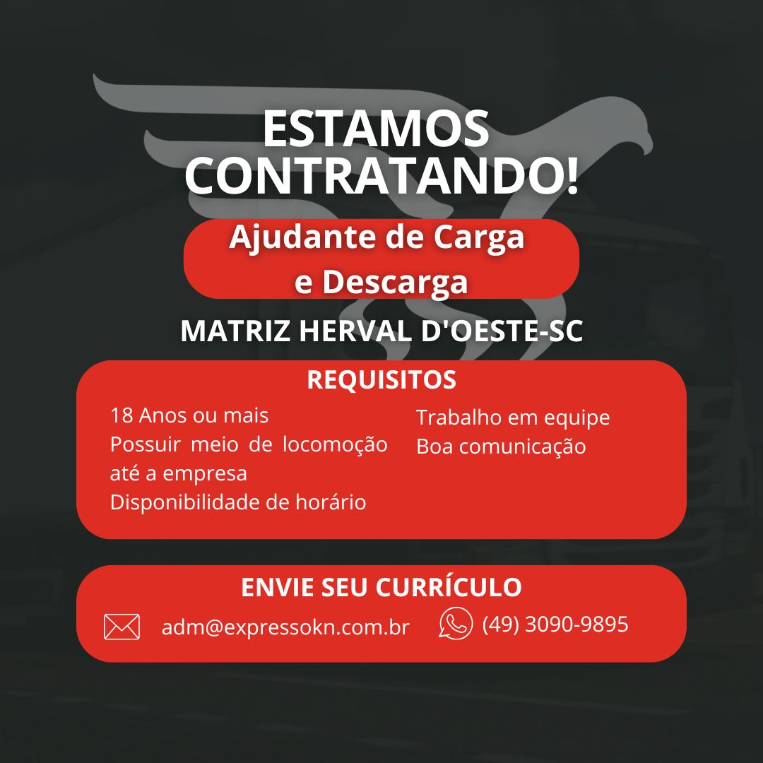 AJUDANTE DE CARGA E DESCARGA