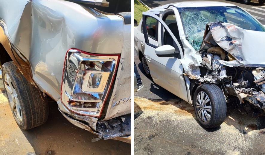 Engavetamento de veículos deixa feridos no Oeste