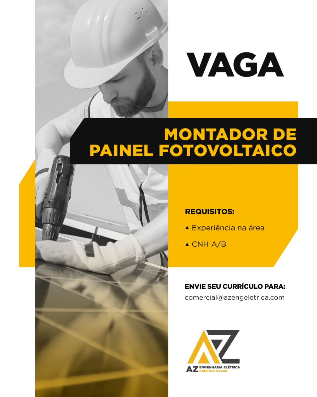 MONTADOR DE PAINEL FOTOVOLTAICO