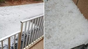 Temporal com granizo atinge municípios da região