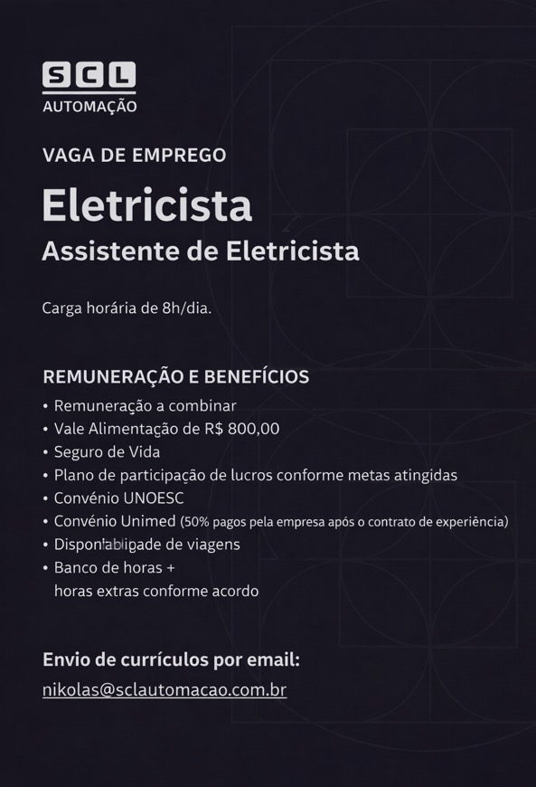Eletricista/Técnico em Eletrotécnica