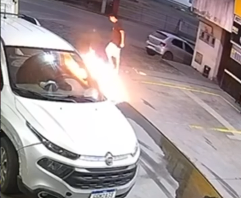 Homem que tentou incendiar posto de combustível em SC é preso