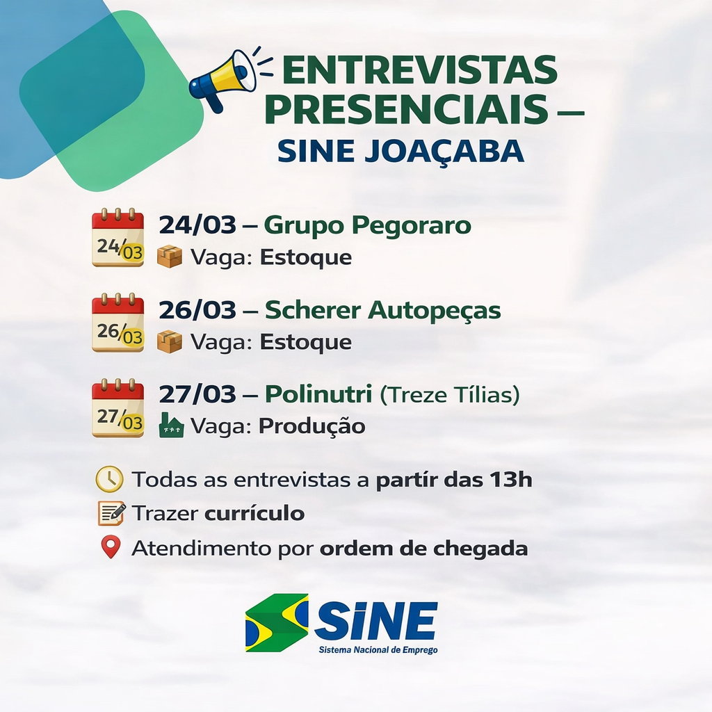 ENTREVISTAS NO SINE PRESENCIAL