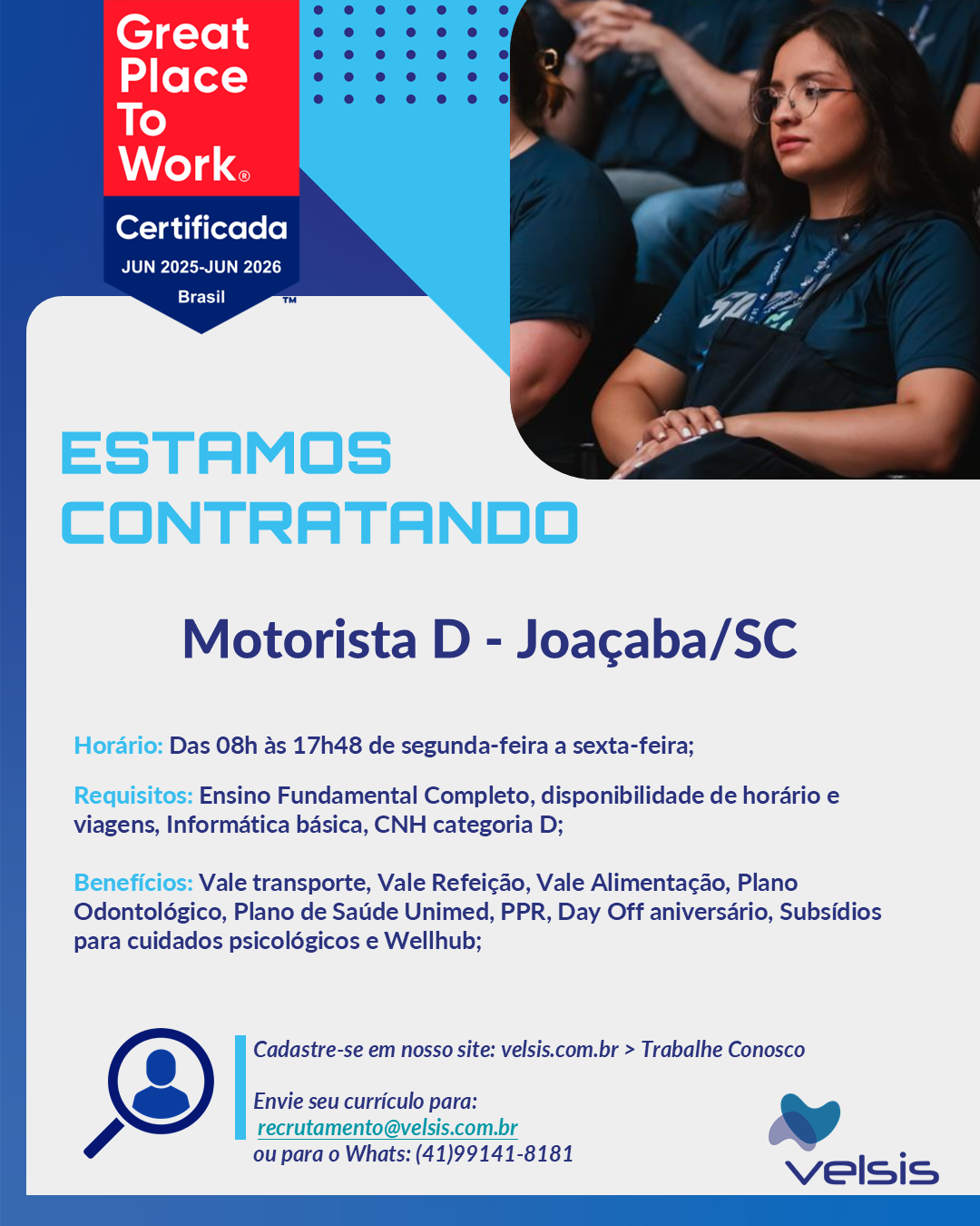 Motorista de Apoio Operacional – Categoria D