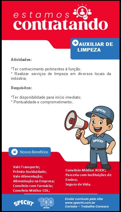 Auxiliar de limpeza