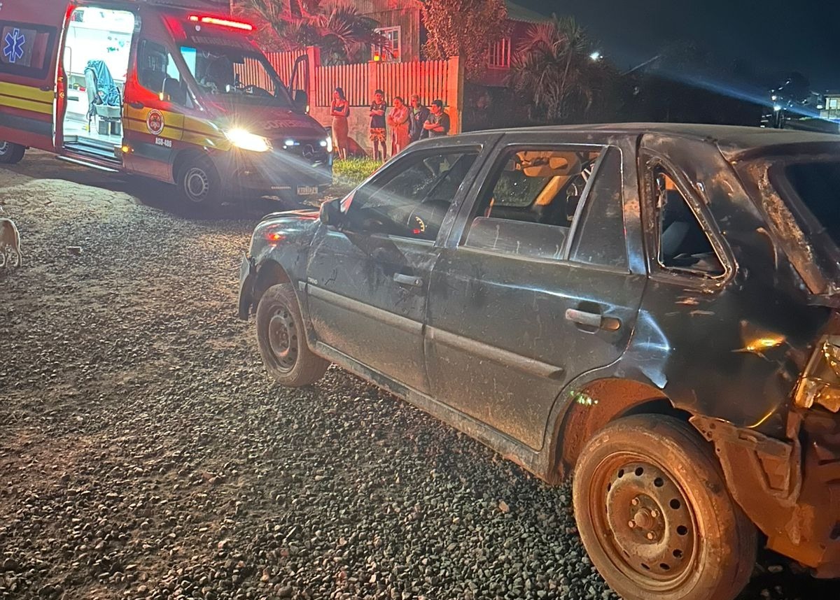 Motorista fica gravemente ferido após acidente em Curitibanos