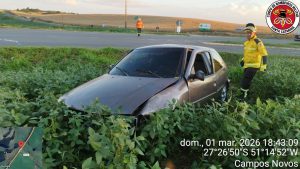 Saída de pista deixa vários feridos em Campos Novos