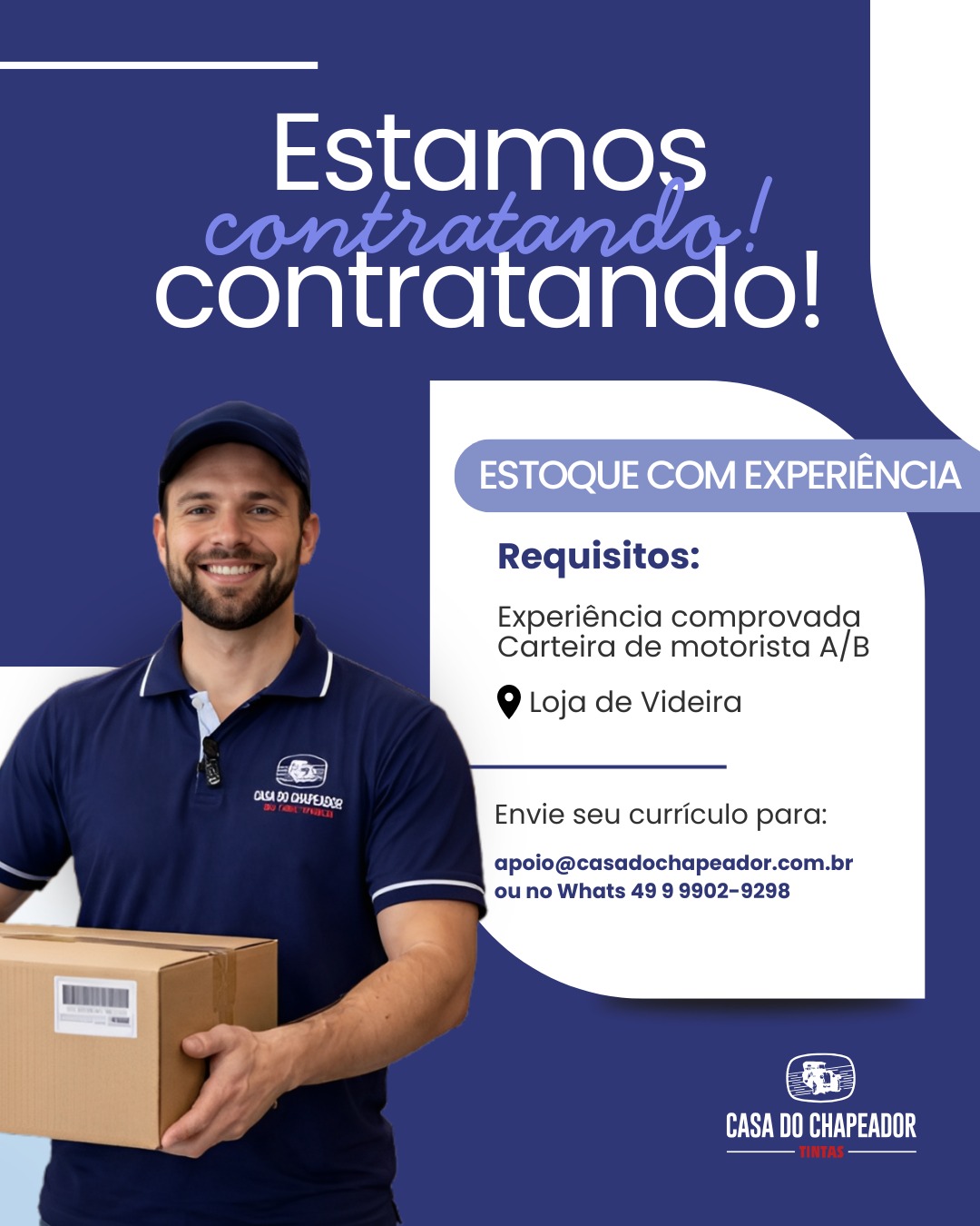 VAGA ABERTA EM VIDEIRA