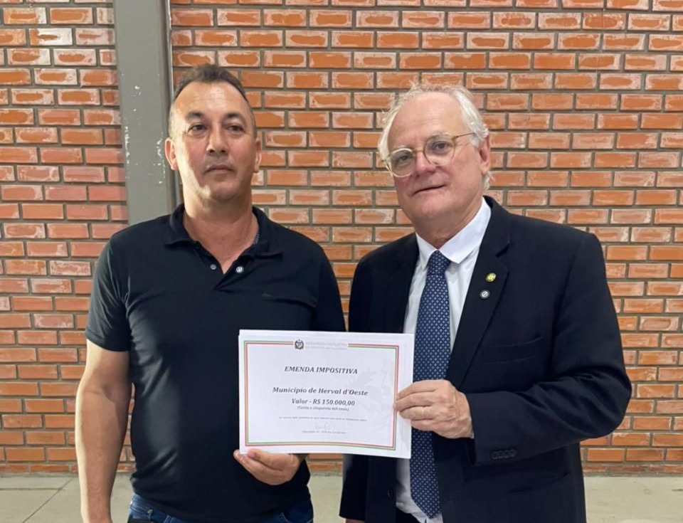 Herval d’Oeste receberá recursos para pavimentações