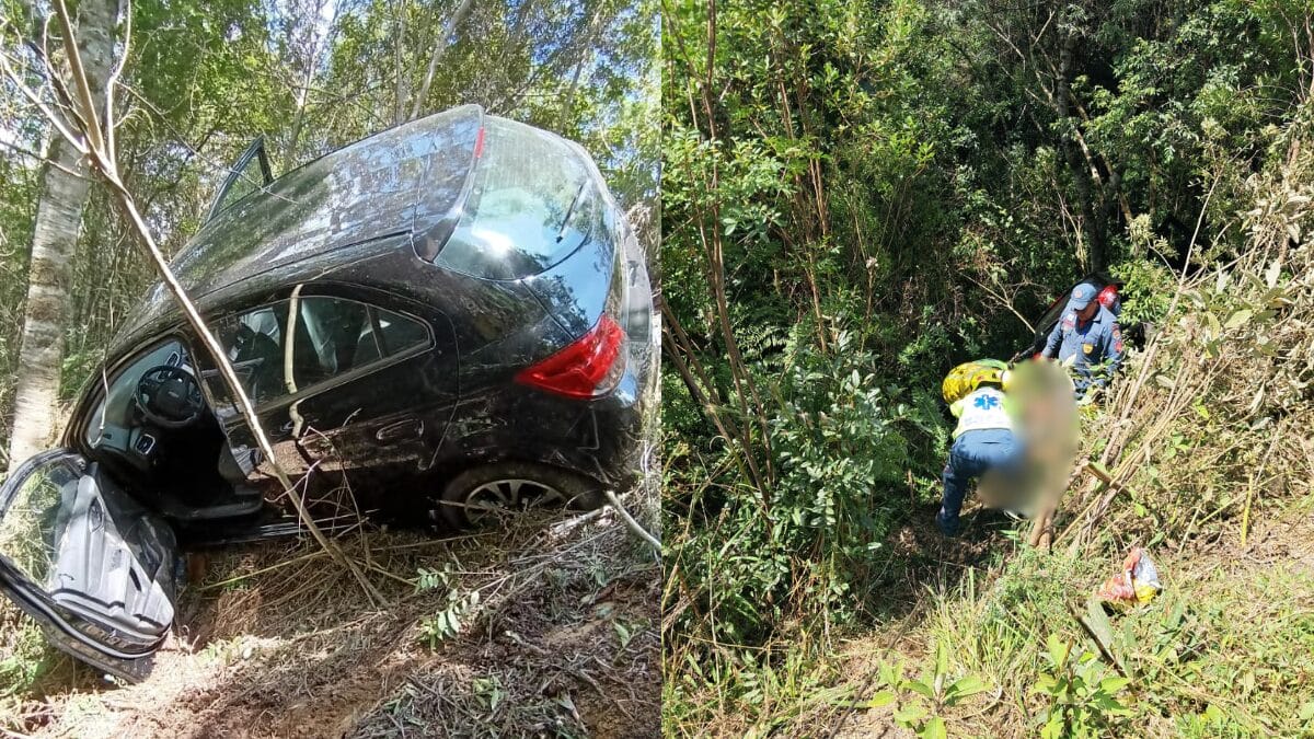 Homem é resgatado após passar quase três dias em ribanceira em SC